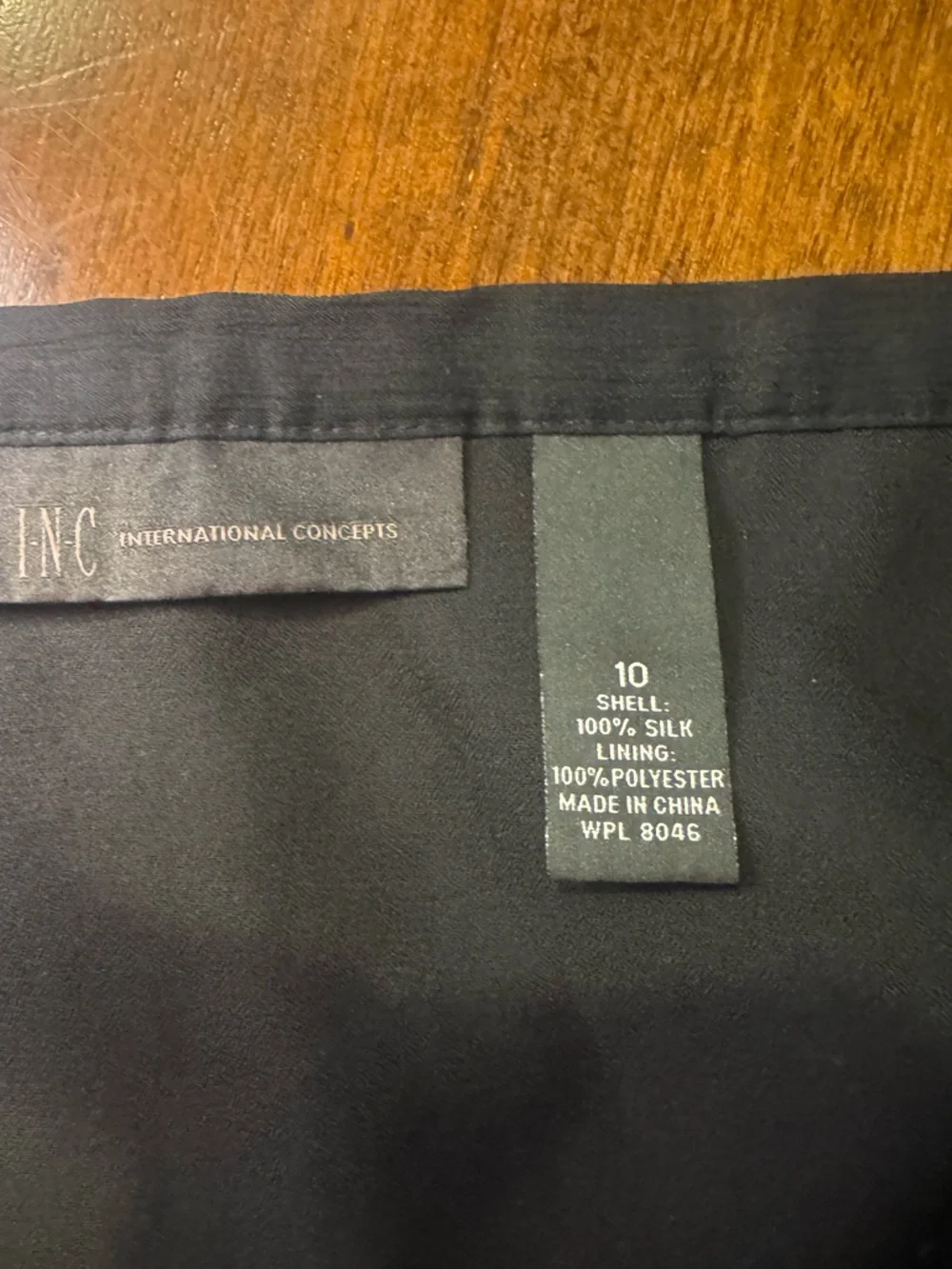 INC International Concepts Black Tiered Ruffle Mini Skirt 100%silk
